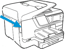 Image: The slot on the left side of the printer