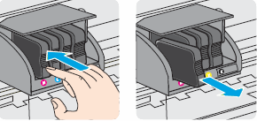 Image: Remove a cartridge from its slot