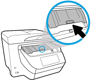 Image: Opening the ink cartridge access door