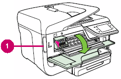 Image: Open the cartridge access door.